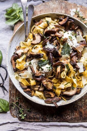 Herby Buttered Wild Mushroom Tagliatelle Pasta | halfbakedharvest.com @hbharvest