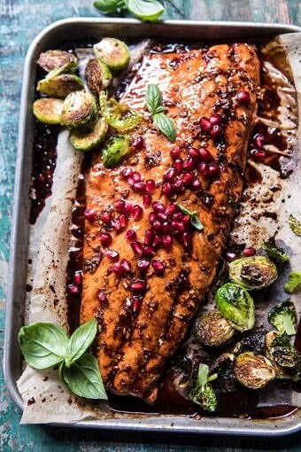 Pan Roasted Pomegranate Glazed Salmon | halfbakedharvest.com @hbharvest