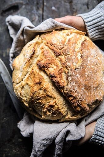 Cheaters No Knead Dutch Oven Sourdough Bread | halfbakedharvest.com @hbharvest