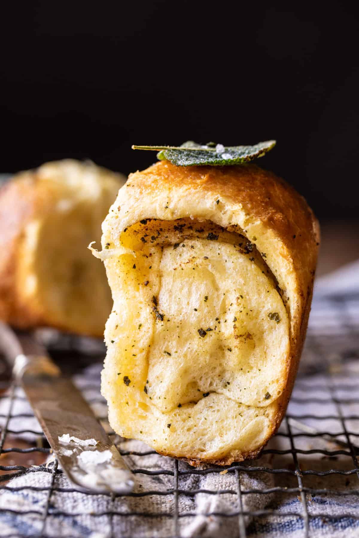 Pull Apart Parmesan Sage Butter Brioche Rolls | halfbakedharvest.com