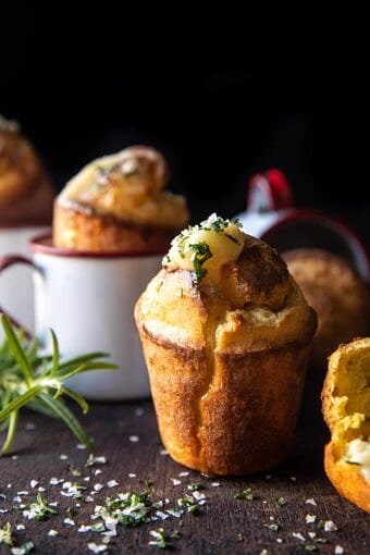 Salted Rosemary Popovers with Honey Butter | halfbakedharvest.com