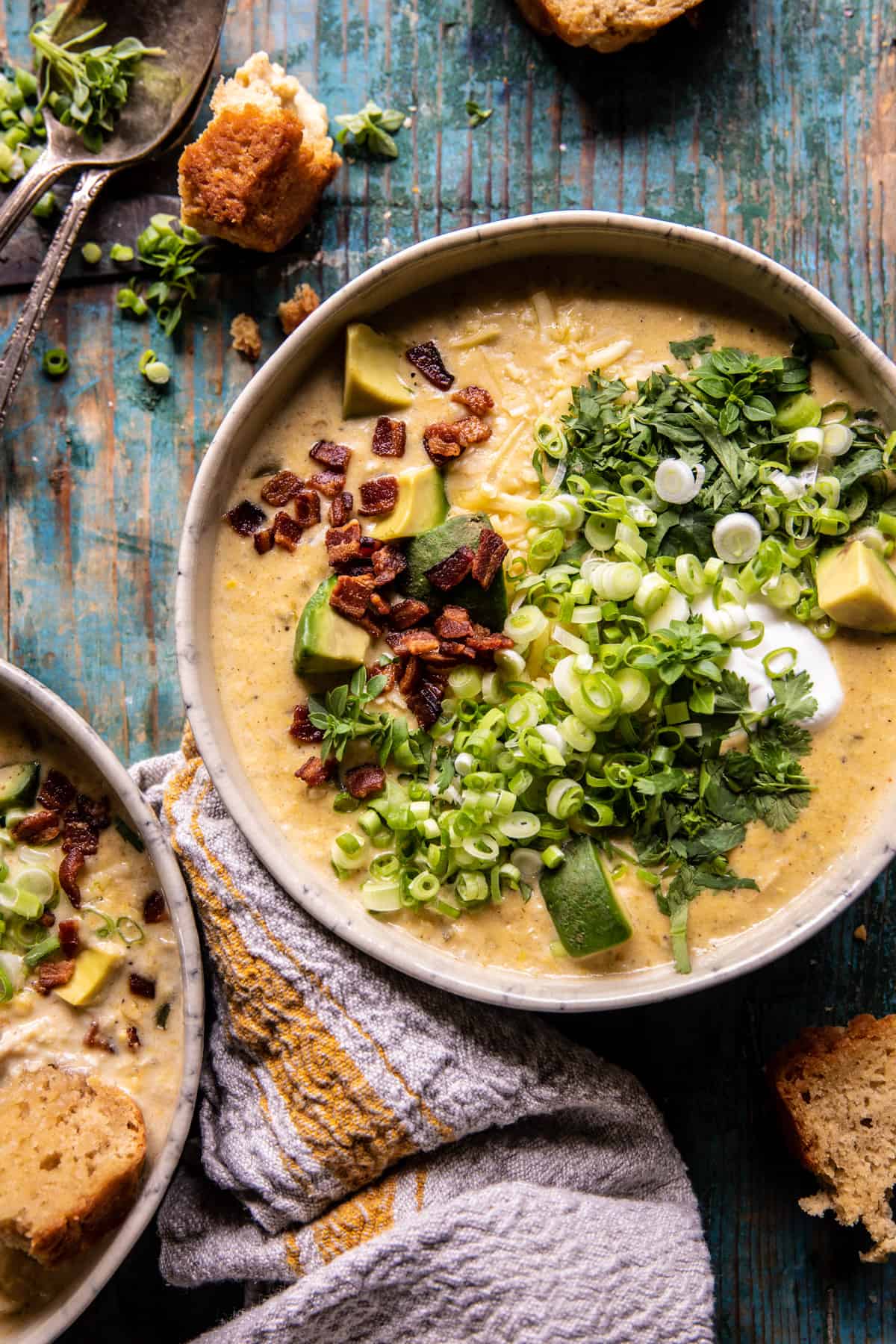 White Chicken Chili Corn Chowder | halfbakedharvest.com