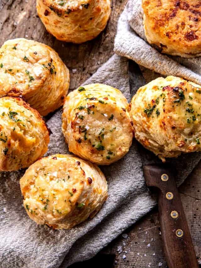 Homemade Honey Butter Cheddar Biscuits