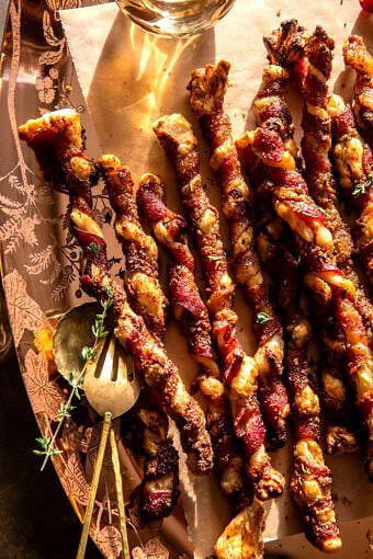 Bacon Wrapped Dates and Goat Cheese Pastry Twists | halfbakedharvest.com