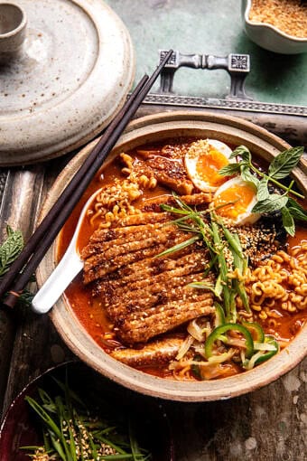 Sesame Peanut Chicken Katsu Ramen | halfbakedharvest.com