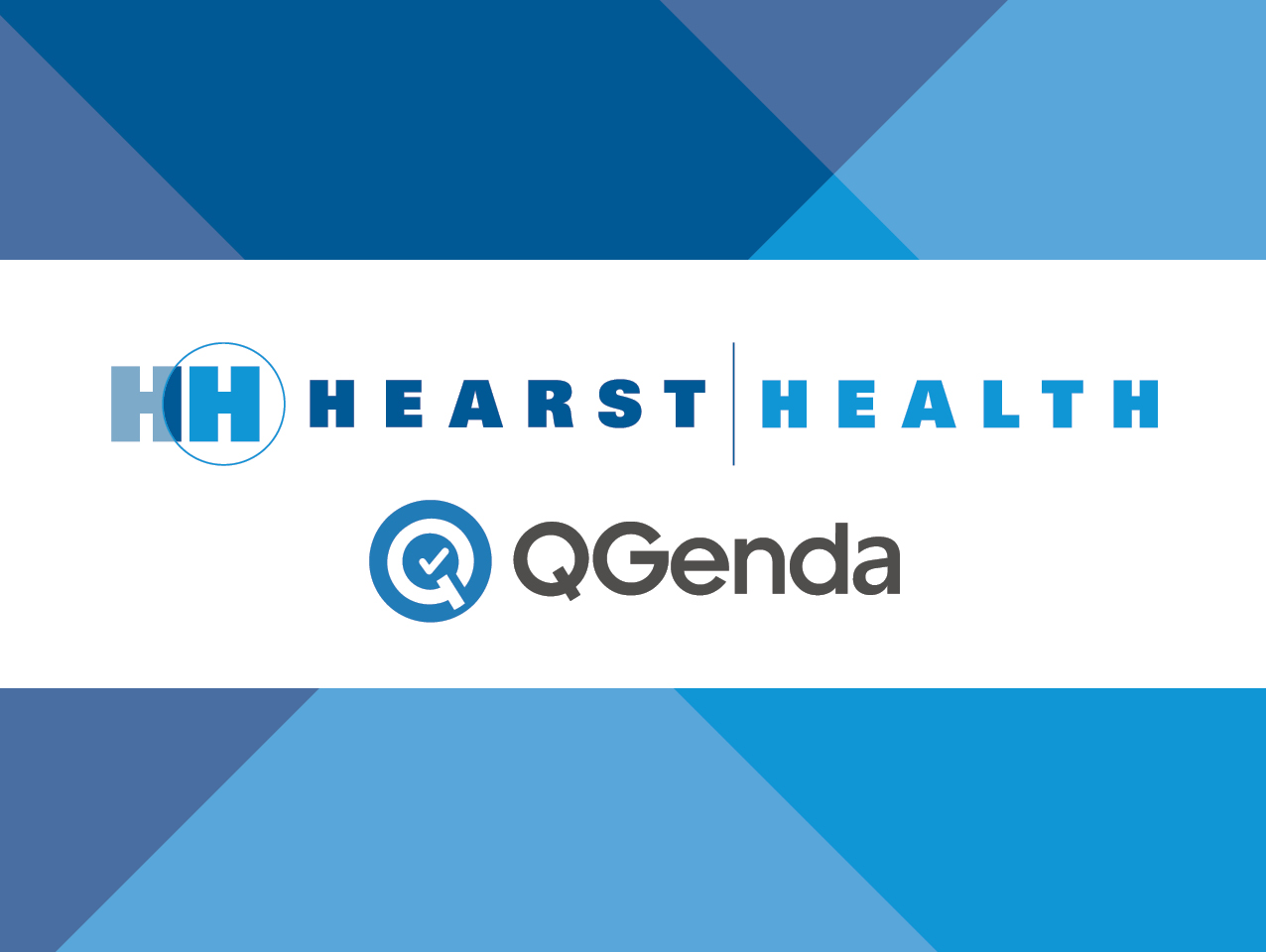 Image of Hearst Health and QGenda logos