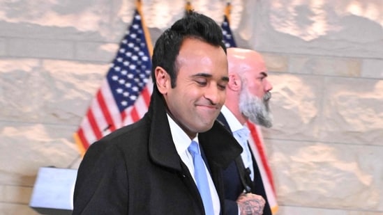 Latest news on December 26, 2024: Businessman Vivek Ramaswamy (C) leaves the US Capitol on December 5, 2024 in Washington, DC, after a meeting with congressional lawmakers. (Photo by ROBERTO SCHMIDT / AFP)