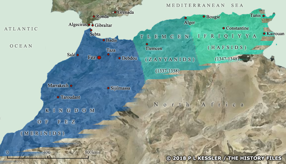 Map of North Africa AD 1300s