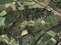 Bigbury hill fort aerial view