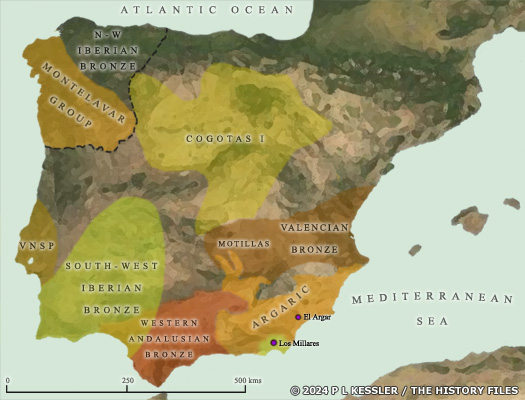 Map of Middle Bronze Age Iberia c.1500 BC