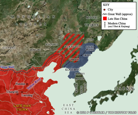 Map of East Asia AD 100