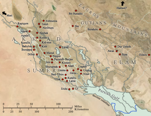 General Map of Sumer