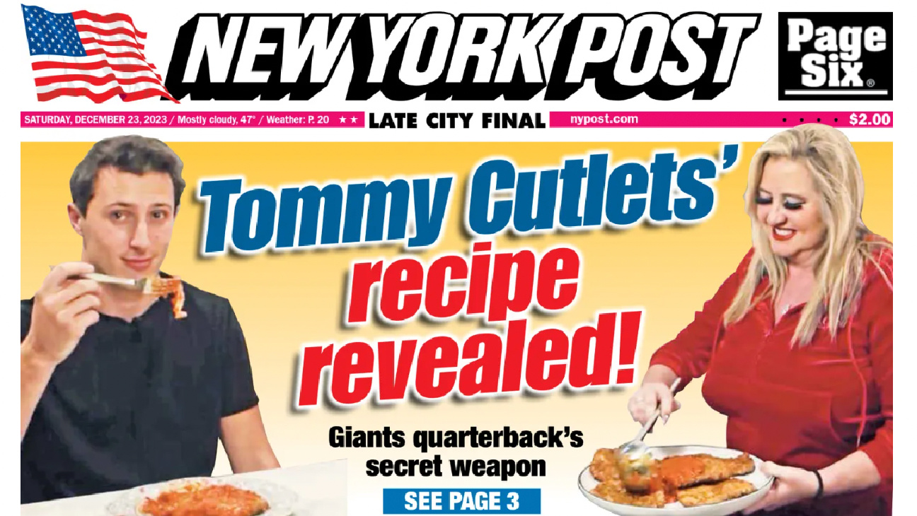 New York Post cover Dec. 23, 2023