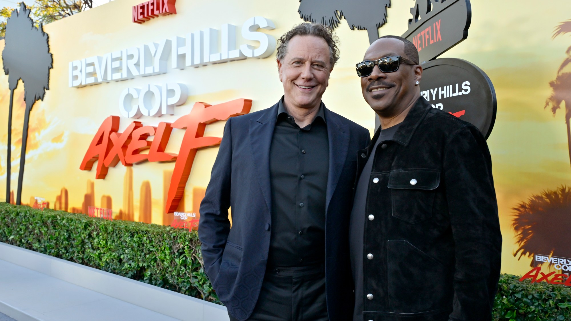 Judge Reinhold and Eddie Murphy attend the Beverly Hills Cop: Axel F World Premiere