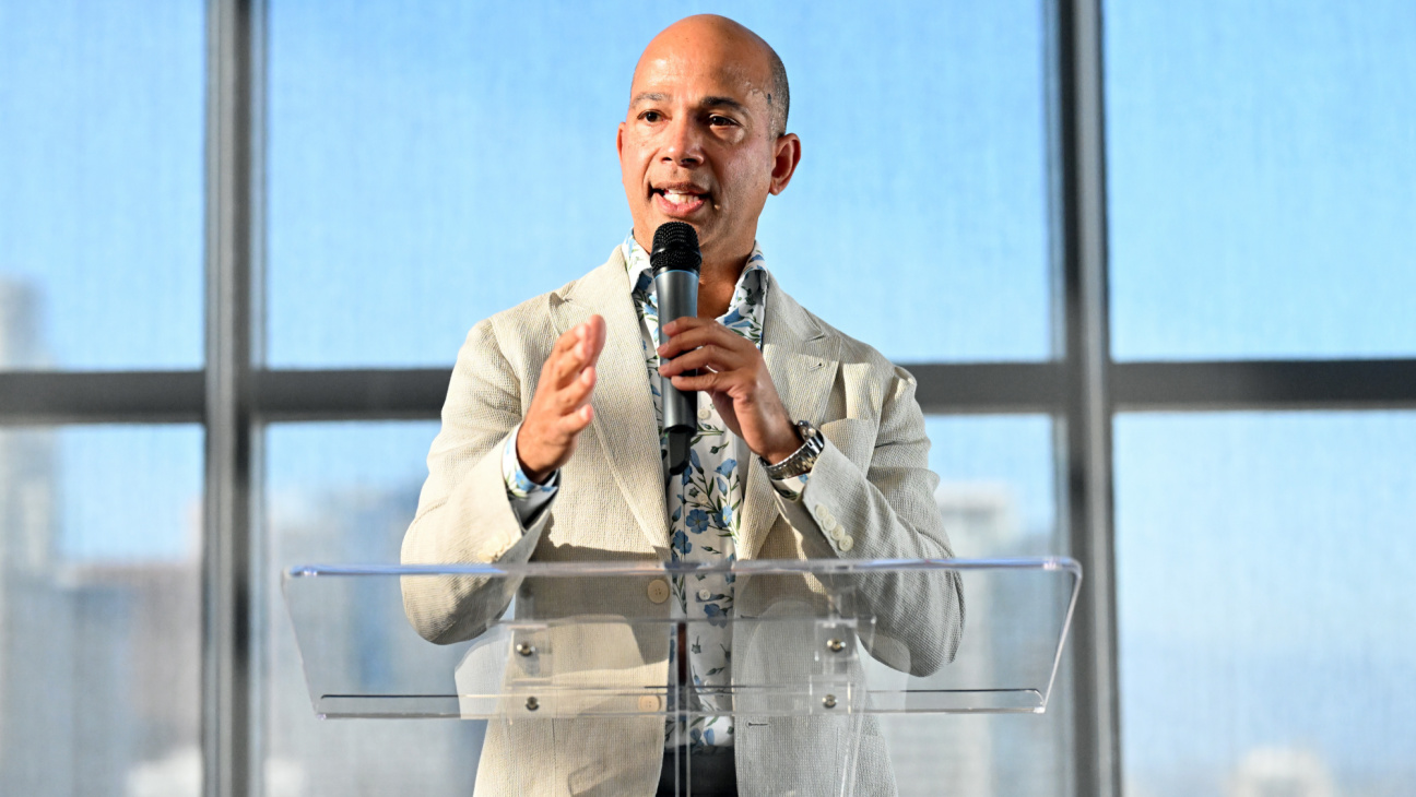 cott Mills, President and CEO of BET Media Group speaks onstage during the BET Awards 2024 + BET Experience press welcome reception on June 27, 2024 in Los Angeles. 