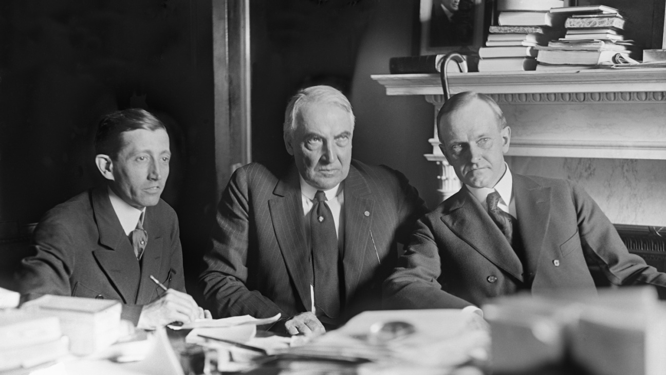 Will Hays, with Warren Harding and Calvin Coolidge. In 1922, upon the founding of the Motion Picture Producers and Distributors of America, the mission statement from its president, Hays, laid down the law: “keep all partisan politics off the screen.”