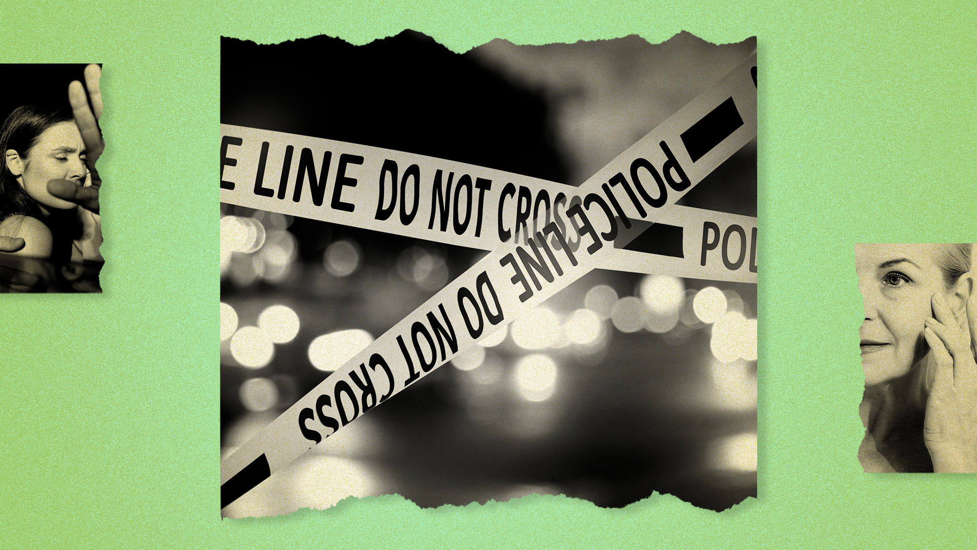 crime scene with "Police line do not cross" tape