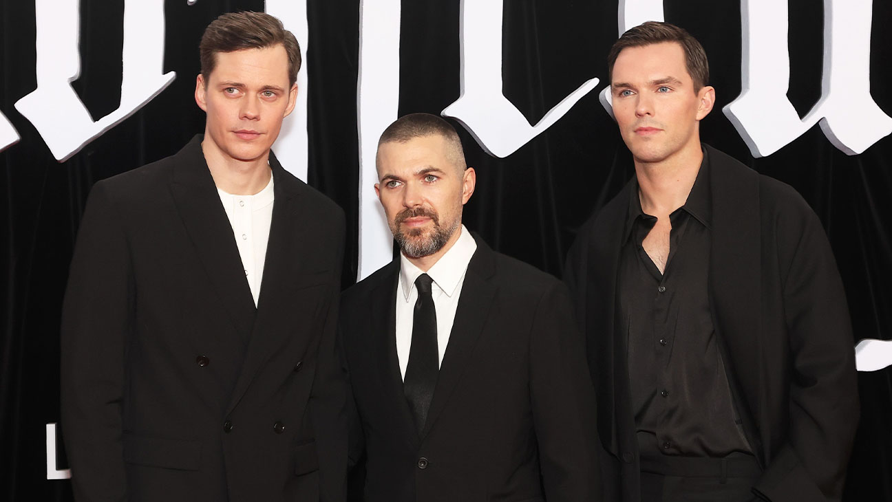 (L-R Bill Skarsgard, Robert Eggers, Nicholas Hoult at the 'Nosferatu' world premiere