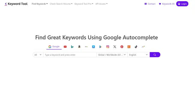 search engine marketing keyword tool