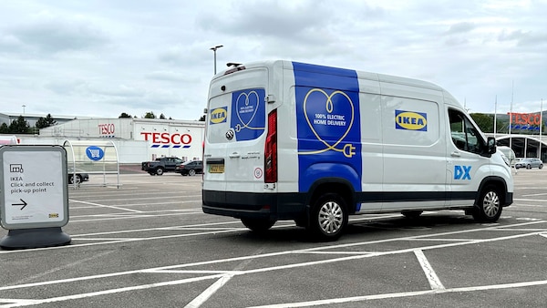 Van parked in Tesco car park for Click and Collect