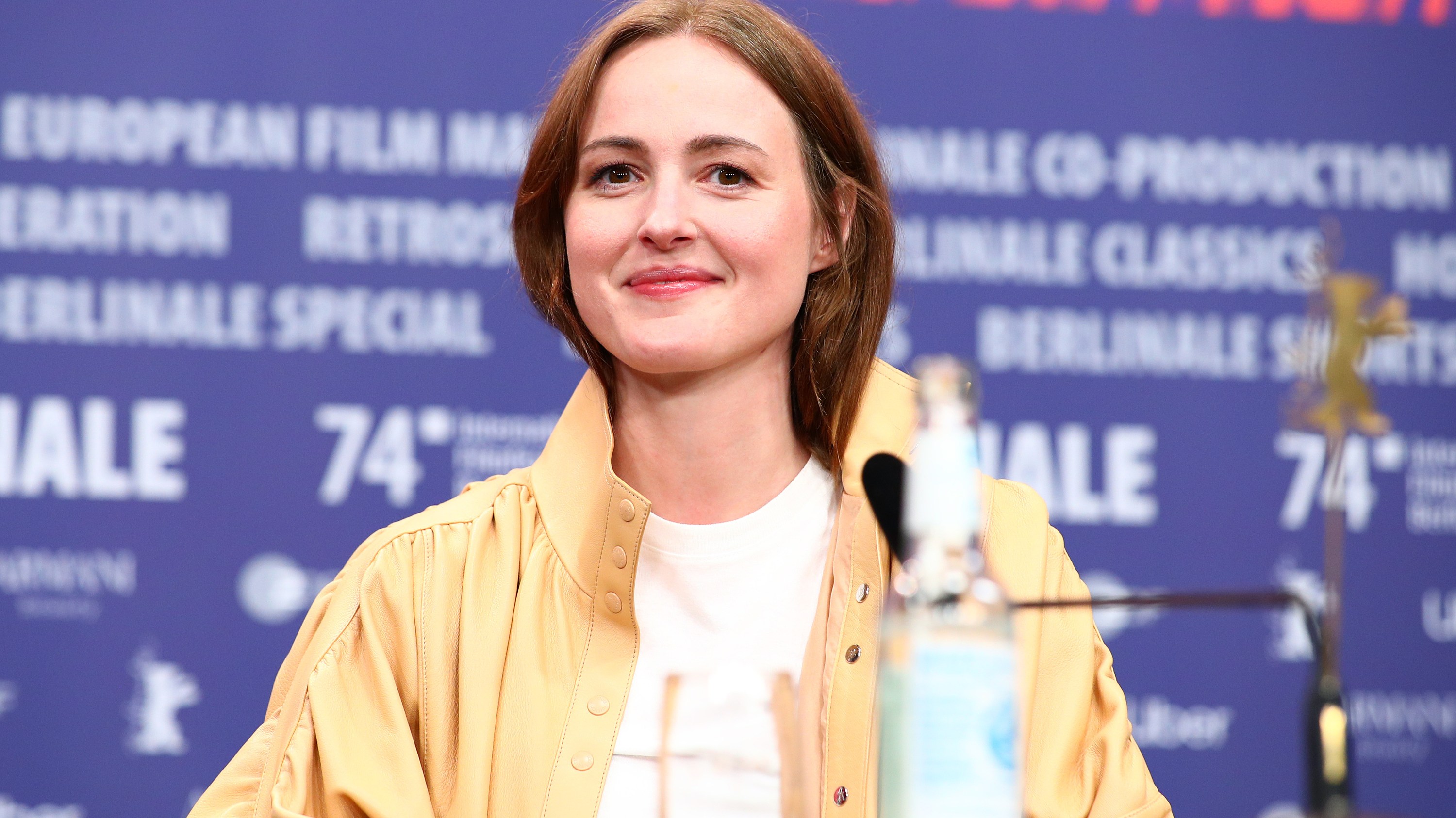 BERLIN, GERMANY - FEBRUARY 17: Renate Reinsve is seen at the 'Another End' press conference during the 74th Berlinale International Film Festival Berlin at Grand Hyatt Hotel on February 17, 2024 in Berlin, Germany. (Photo by Sebastian Reuter/Getty Images)