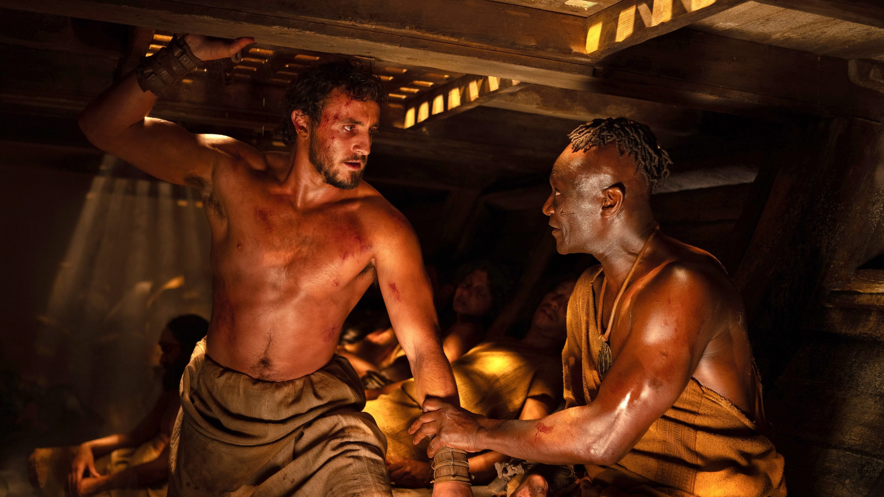 GLADIATOR II, (aka GLADIATOR 2), from left: Paul Mescal, Peter Mensah, 2024. © Paramount Pictures / Courtesy Everett Collection