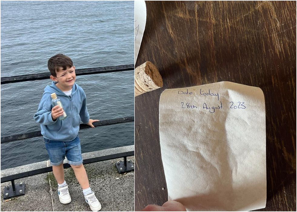 From Sunderland to Denmark: Five-year-old Harry’s message in a bottle found