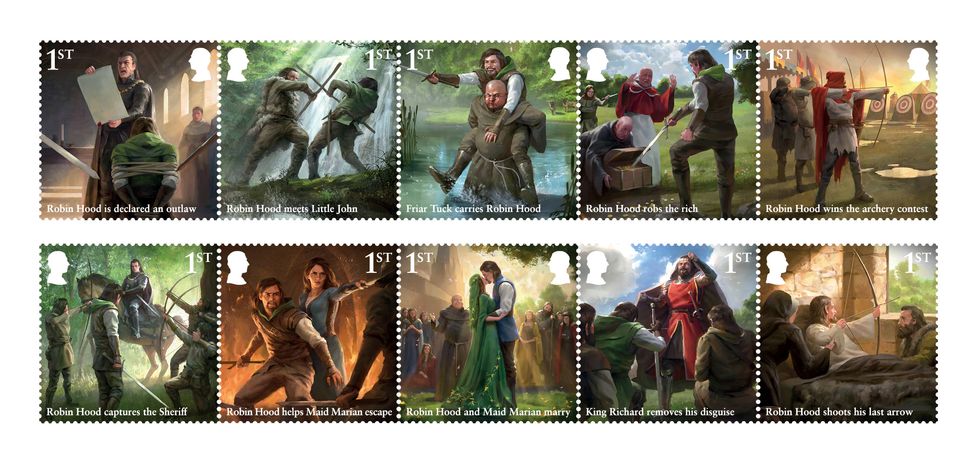 New stamps issued to celebrate story of Robin Hood