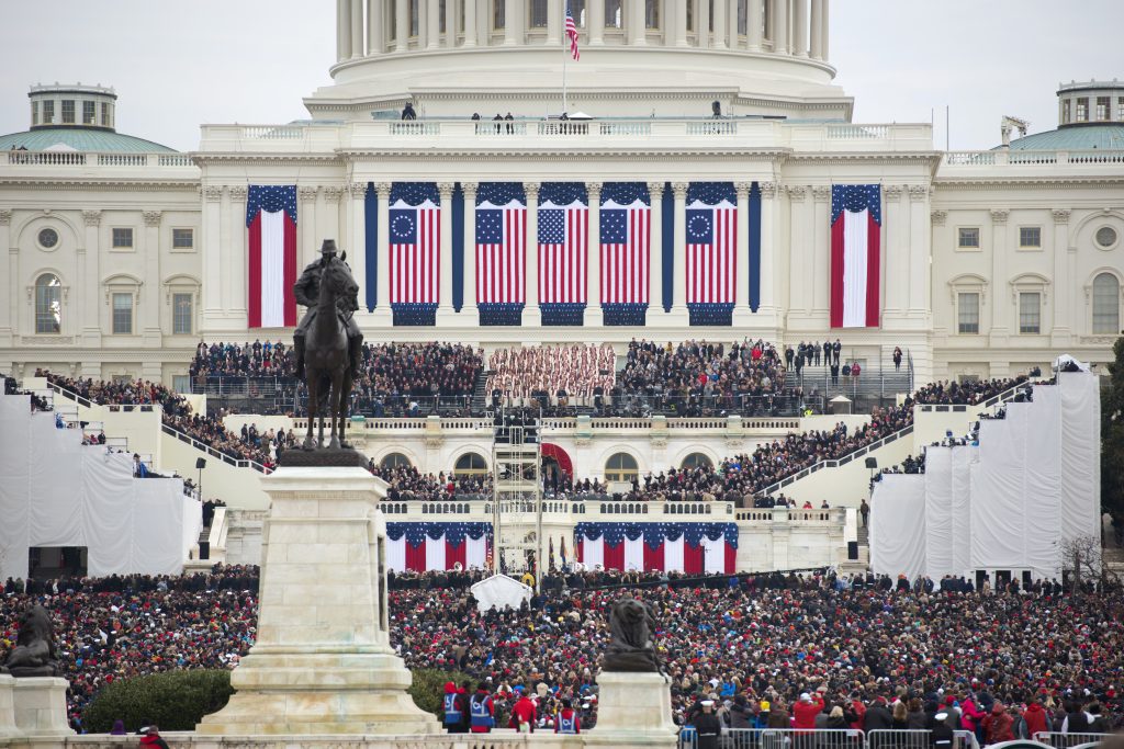 WASHINGTON, DC - JAN.20, 2017: Presidential Inauguration of Donald Trump as the 45th President of the United States in Washington DC, USA. Photo by Wangkun Jia.