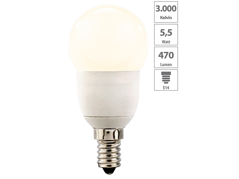 ; LED-Tropfen E27 (warmweiß) 