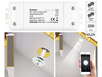 Luminea Home Control WLAN Schalter für Licht, W-LAN Schalter