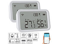 Luminea Home Control Hygrometer WLAN, Smart Thermometer