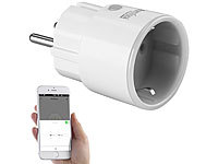 Luminea Home Control; WLAN-Steckdosen, Outdoor-WLAN-Steckdosen mit Strommess-Funktion 