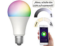 Luminea Home Control Wlan Glühbirne, Birne, Wifi Lampe