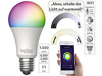 Luminea Home Control LED Birnen, Alexa Glühbirne E27