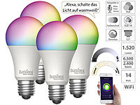 Luminea Home Control WLAN-LED-Lampen Alexa