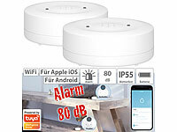 Luminea Home Control Wassermelder Smart, Wassermelder Keller WLAN