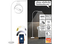 Luminea Home Control Smarte Stehlampe, Leseleuchten, Lampe LED