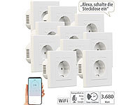 Luminea Home Control Alexa-WiFi-Steckdose, Alexa kompatible Steckdose