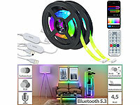 Luminea Home Control LED Stripe, LED Bänder, RGB-LED-Stripes USB