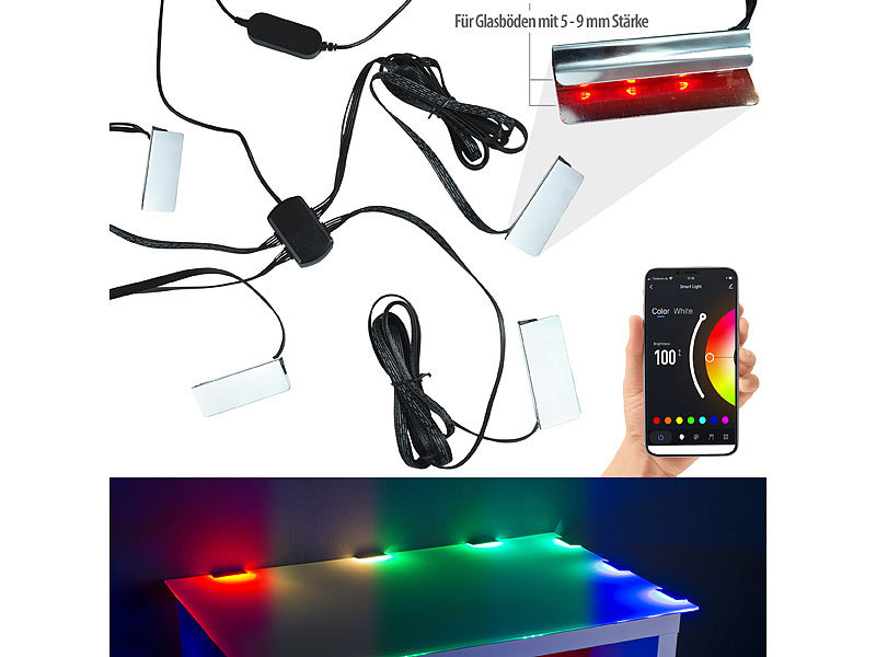 ; WLAN-LED-Steh-/Eck-Leuchten mit App, WLAN-USB-Stimmungsleuchten mit RGB + CCT-LEDs und App WLAN-LED-Steh-/Eck-Leuchten mit App, WLAN-USB-Stimmungsleuchten mit RGB + CCT-LEDs und App WLAN-LED-Steh-/Eck-Leuchten mit App, WLAN-USB-Stimmungsleuchten mit RGB + CCT-LEDs und App 