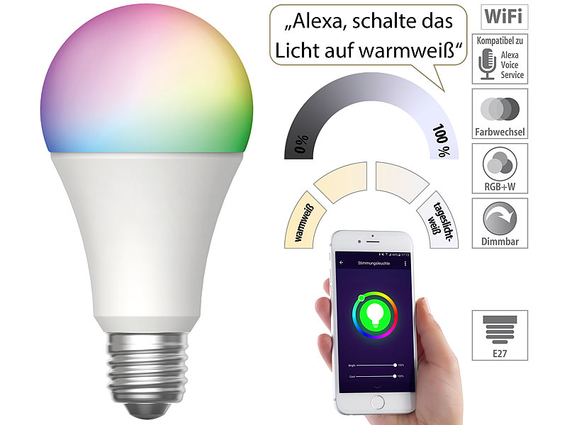 ; WLAN-LED-Filament-Lampe E27 weiß WLAN-LED-Filament-Lampe E27 weiß 