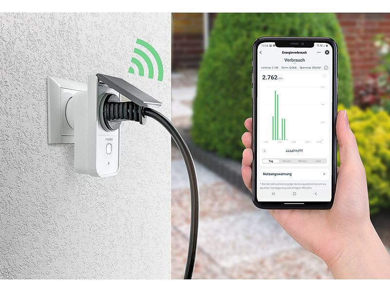 ; WLAN-Steckdosen mit Stromkosten-Messfunktion WLAN-Steckdosen mit Stromkosten-Messfunktion WLAN-Steckdosen mit Stromkosten-Messfunktion 