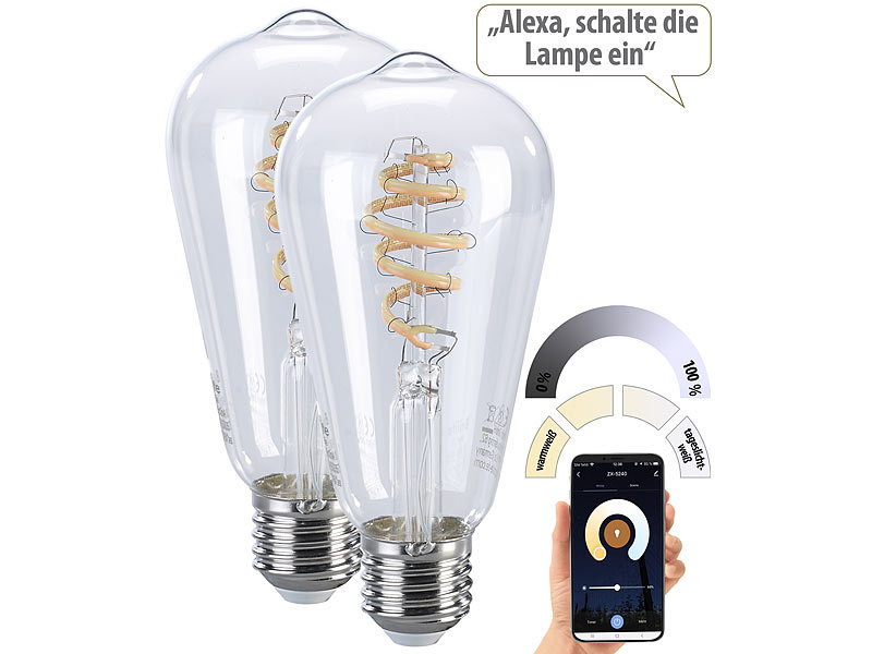 ; WLAN-LED-Lampen E27 RGBW WLAN-LED-Lampen E27 RGBW WLAN-LED-Lampen E27 RGBW 