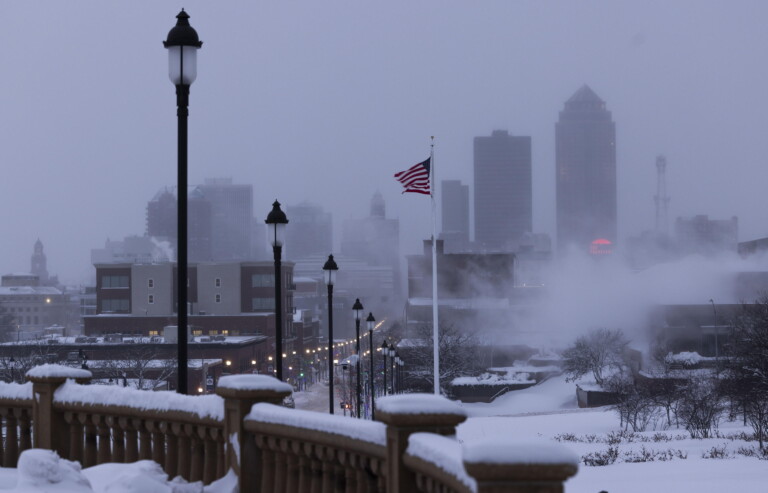 gelo neve iowa usa