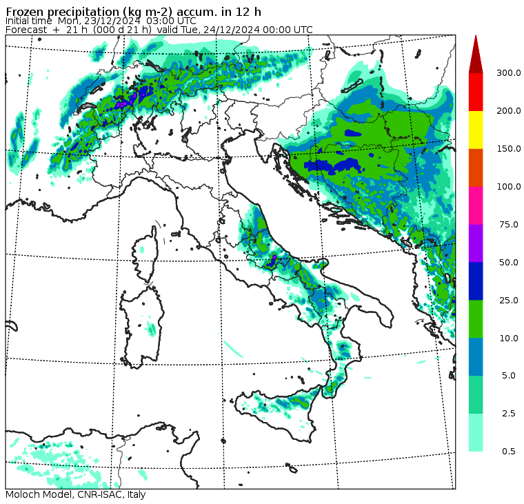 allerta neve lunedì pomeriggio sera