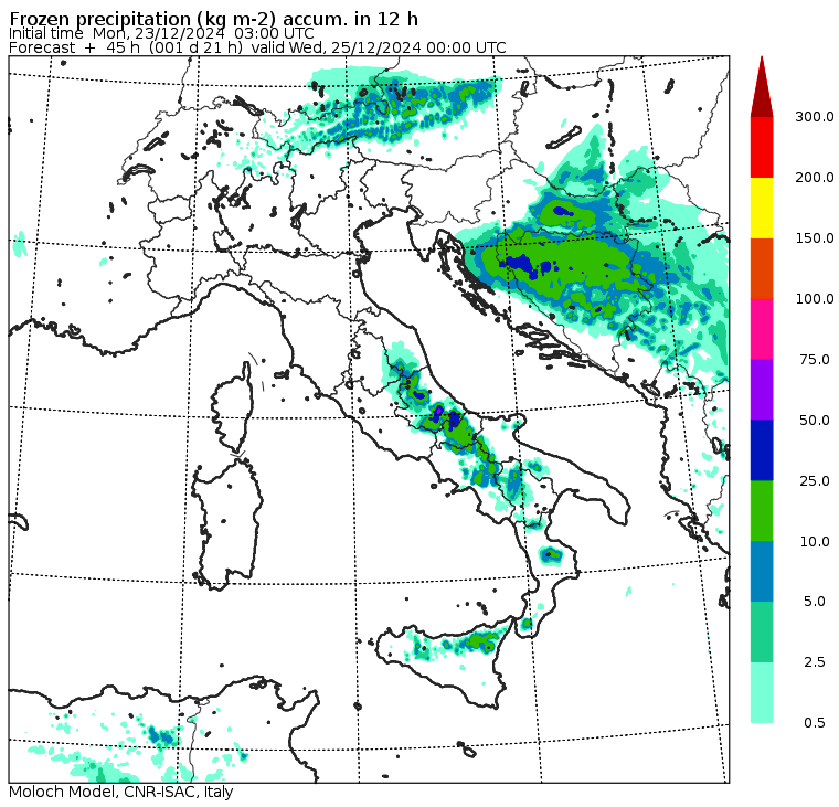 allerta neve martedì 24 sera