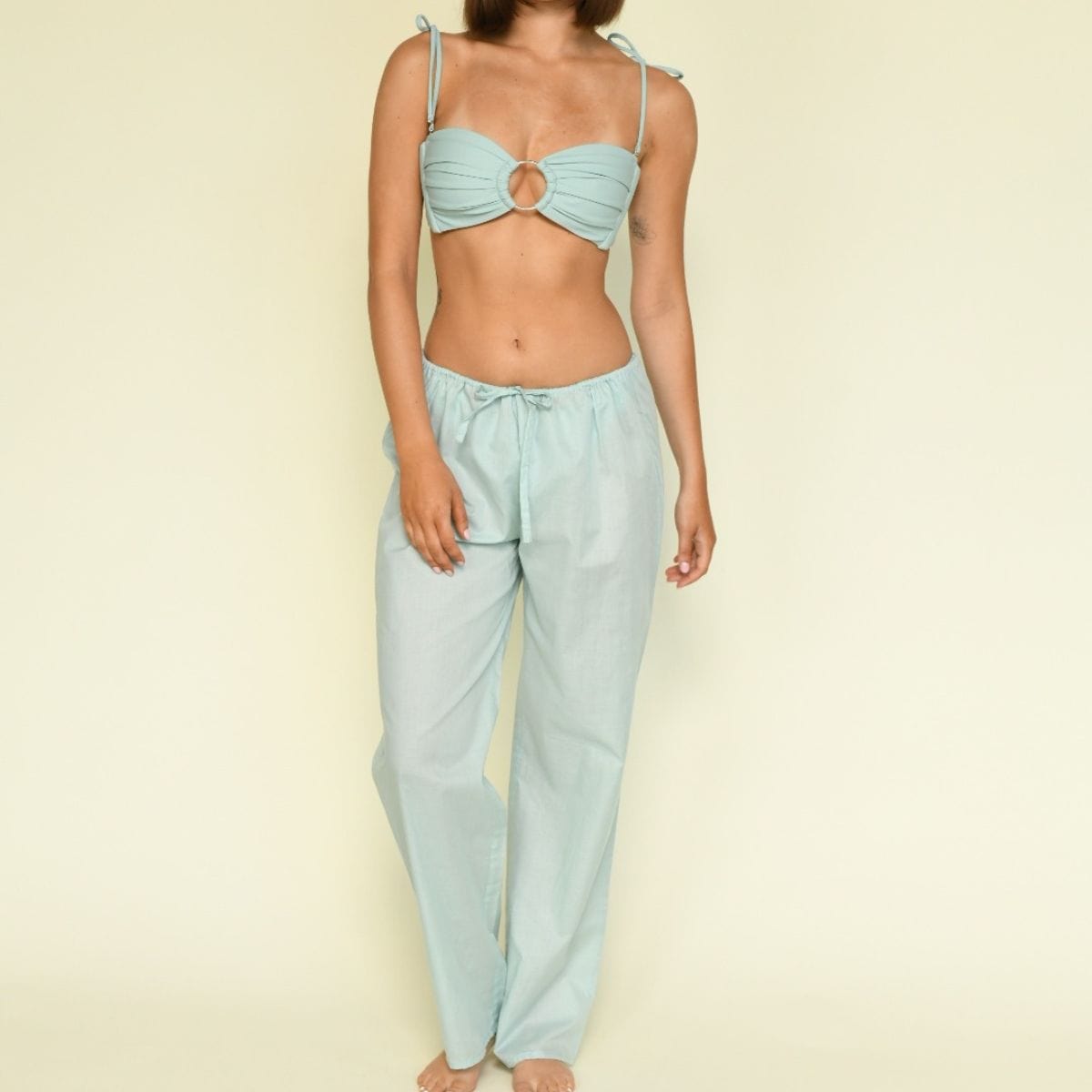 Powder Blue Drawstring Pant