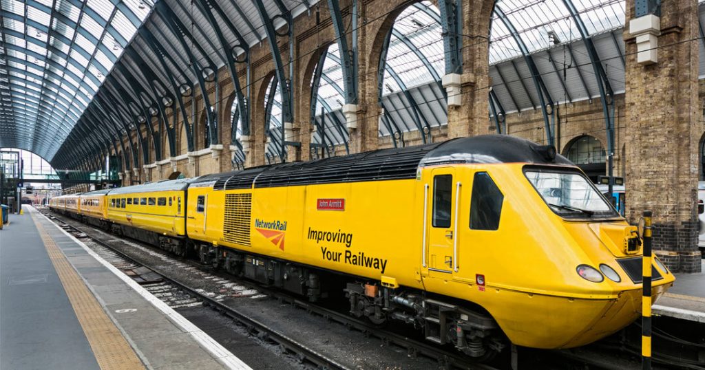 New Measurement train at a railway station