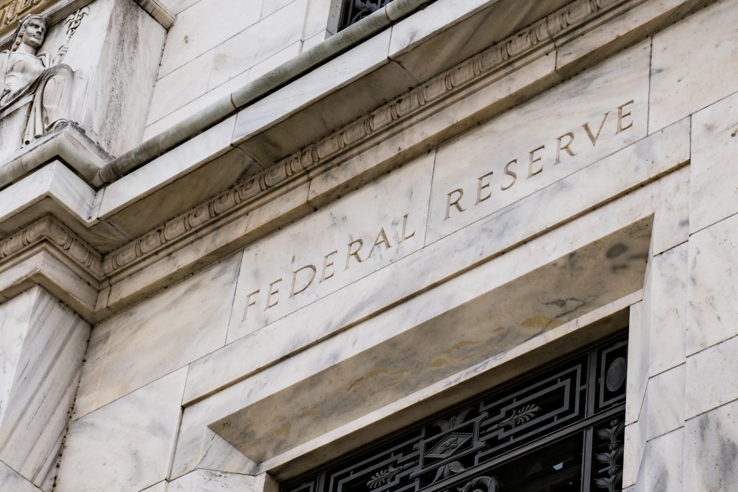 Facade on the Federal Reserve Building in Washington DC